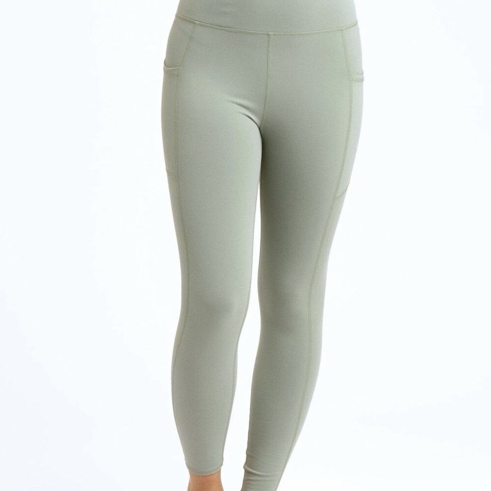 Girlfriend Collective Leggings Compressive Pocket Size Medium Sage Green